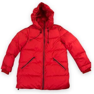 Zara Trafulac Red Puffer Jacket NWT Small